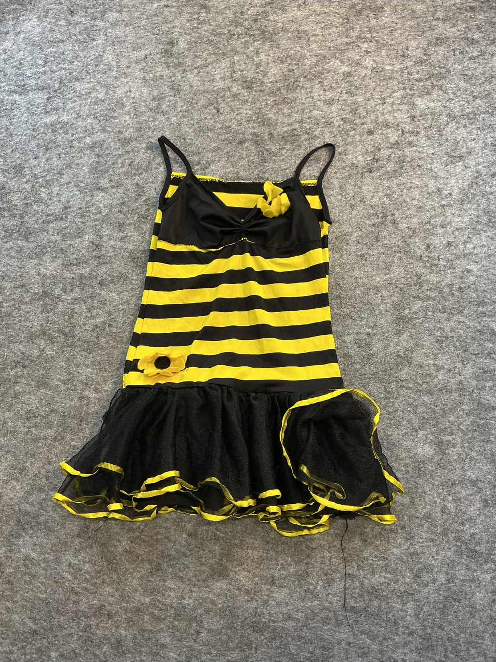 Black & Yellow Bee Striped Viral Y2K Costume Dress
